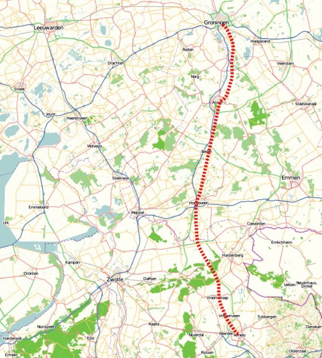 Nieuwe spoorlijn Drenthe - Twente