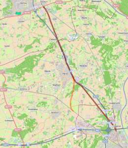Verschoven spoorlijn Venray - Venlo, twee tracés langs Horst